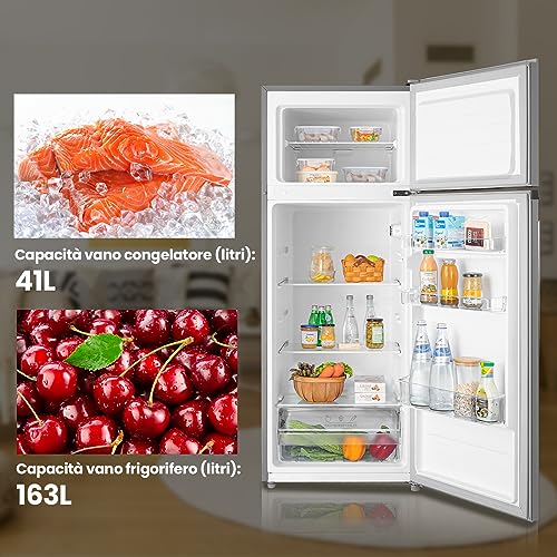 Detalle de Midea 204L Frigo Doppia Porta con Compressore Inverter MERT210FGE50