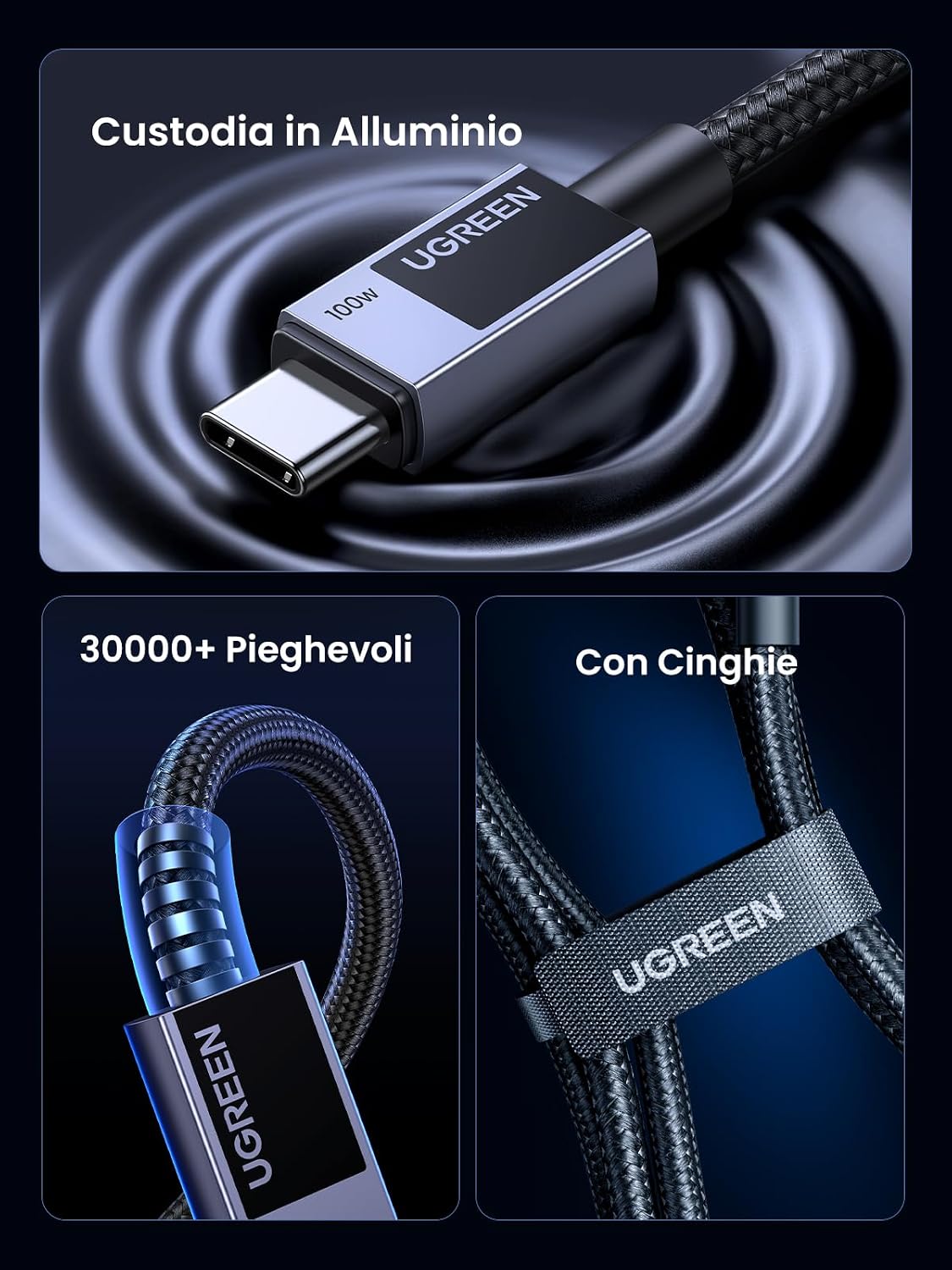 Thumbnail 5 de UGREEN 100W Cavo USB-C PD 3.0 3 m per laptop e smartphone