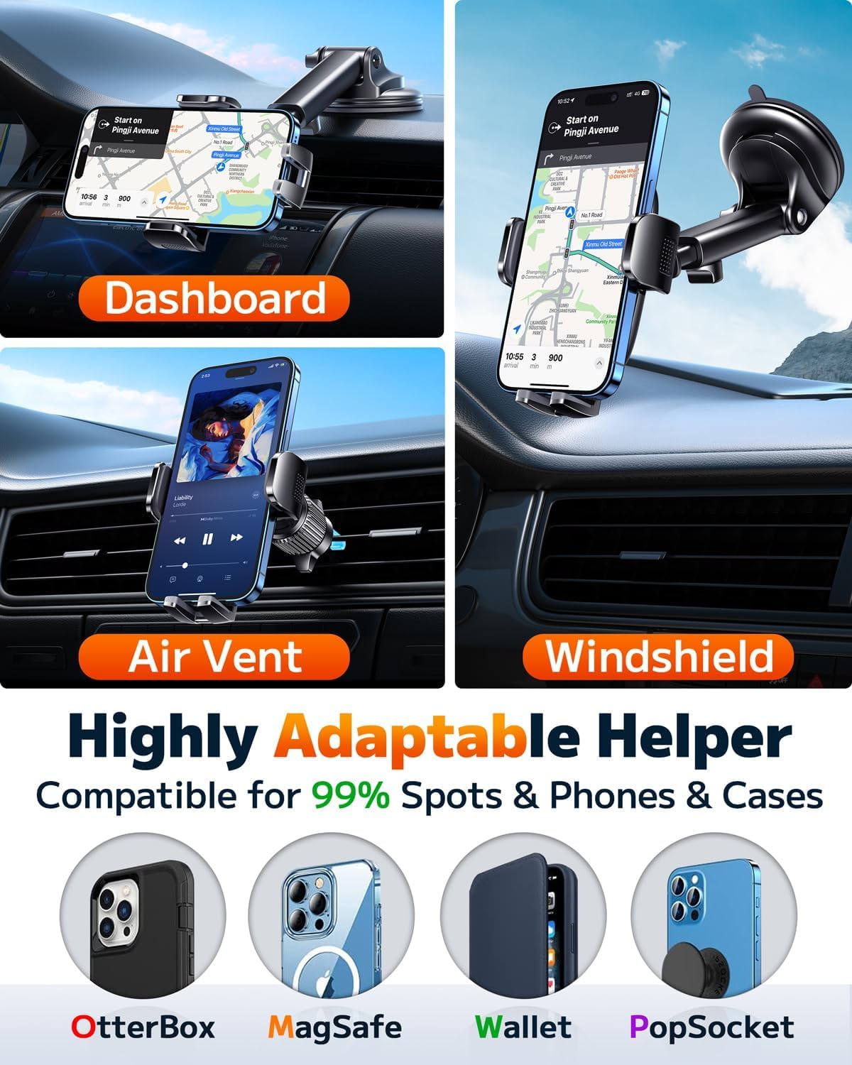 Thumbnail 2 de Qifutan Car Phone Mount for iPhone