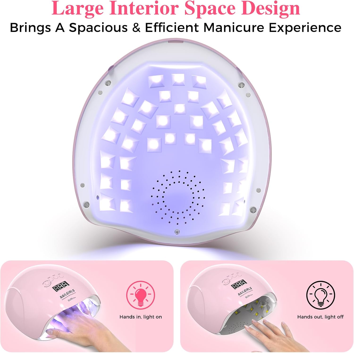 Detalle 2 de NAILGIRLS 220W UV LED Nail Lamp