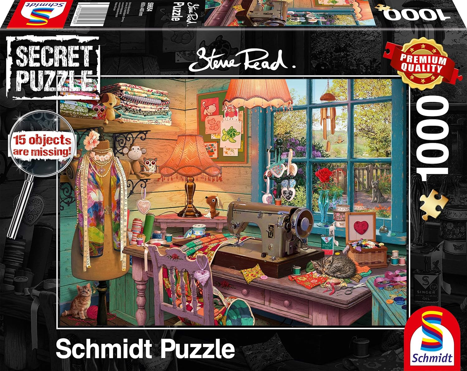 Detalle de Schmidt Puzzle 1000 pezzi: Puzzle Secret – Atelier di Couture