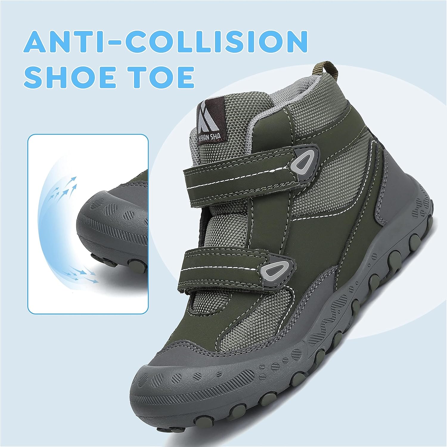 Detalle de Mishansha Kinder Wanderschuhe rutschfest – Leichtes Trekkingmodell für Jungen und Mädchen (Gr. 24–38)