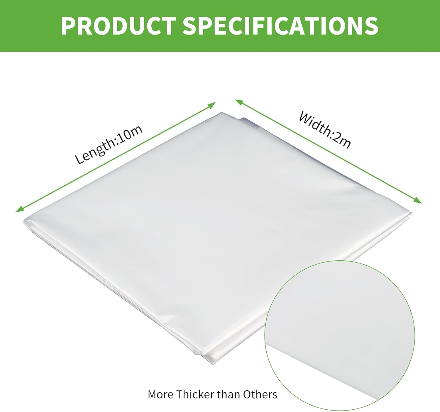 Detalle 2 de Atoke 2M x 10M Extra Thick Polythene Sheeting