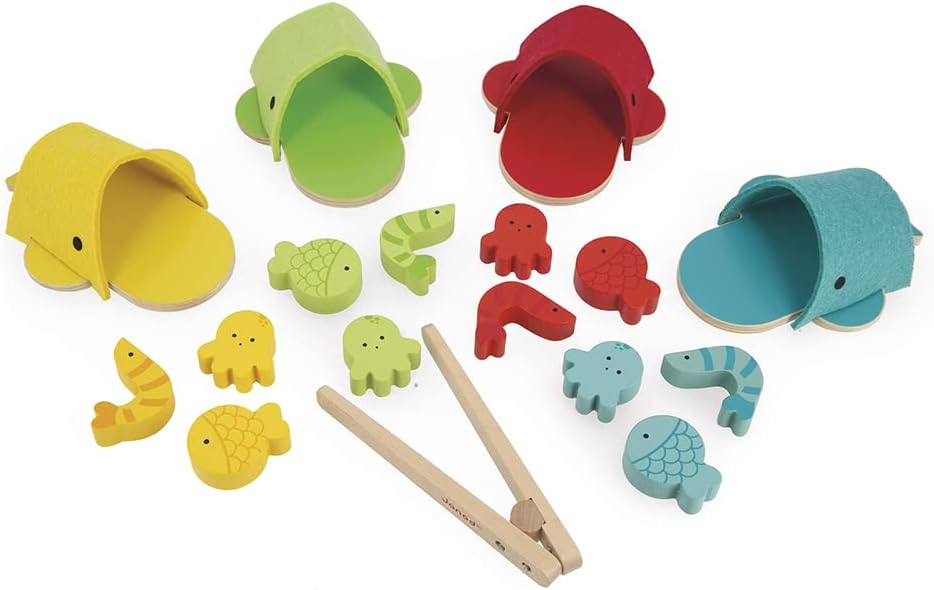 Thumbnail 3 de Janod Abbinamento Colori Balena – Giocattolo multisensoriale in legno per abbinamento forme e colori