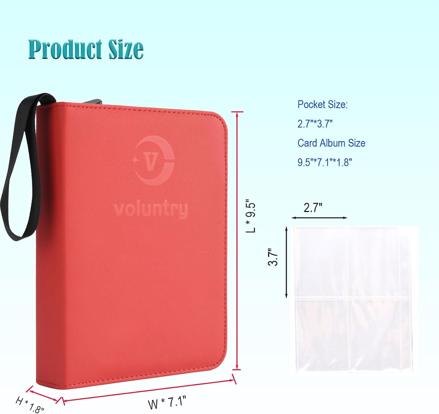 Detalle de VOLUNTRY Trading Card Binder, PU Leather