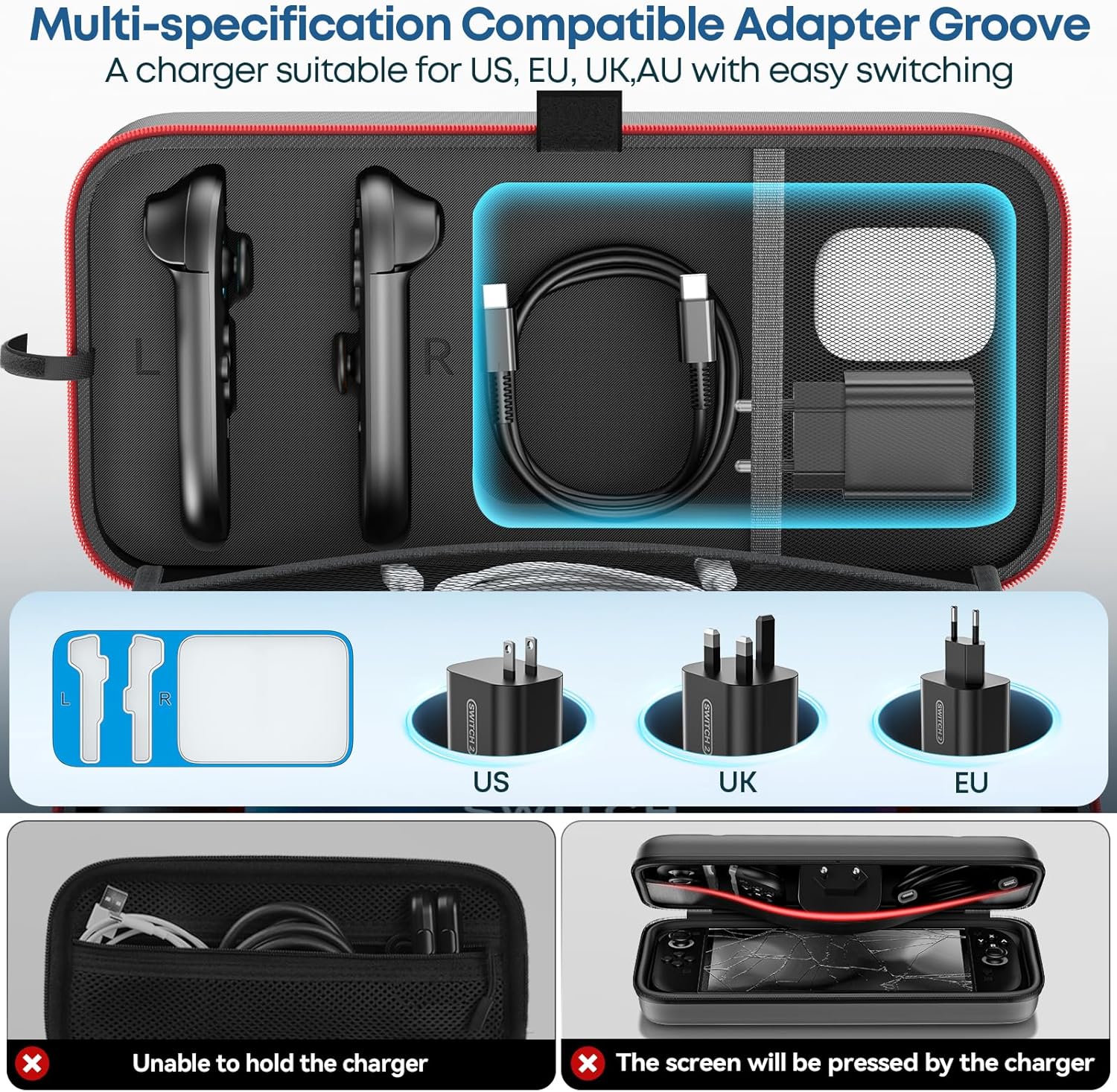 Detalle 2 de OIVO Switch 2 2025, funda con 26 tarjetas