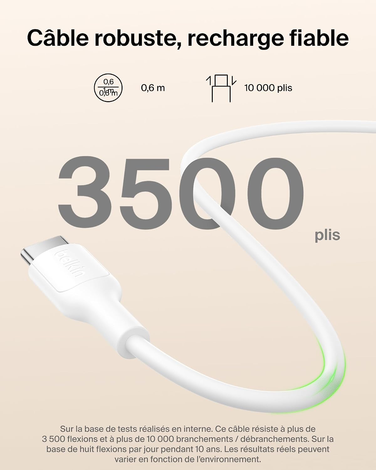Detalle de Belkin BoostCharge Batterie Externe Qi2 15 W – Chargeur Portable Magnétique 5 000 mAh