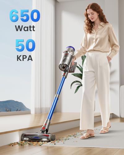 Detalle de Aspirapolvere Senza Fili Avalsor 50KPa 650W - Autoposto, 65 Min di Autonomia, LED e Antigroviglio