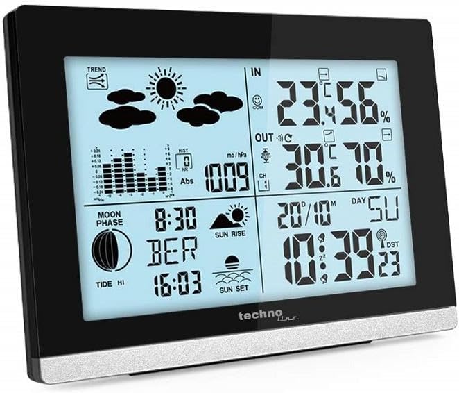 Thumbnail 2 de Technoline Station météo WS 6762 — horloge radio-pilotée avec prévisions et capteurs