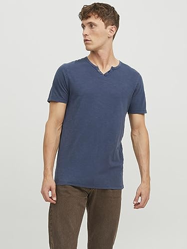 Thumbnail 3 de JACK & JONES Jjesplit Neck Tee SS - Camiseta Azul Marinho