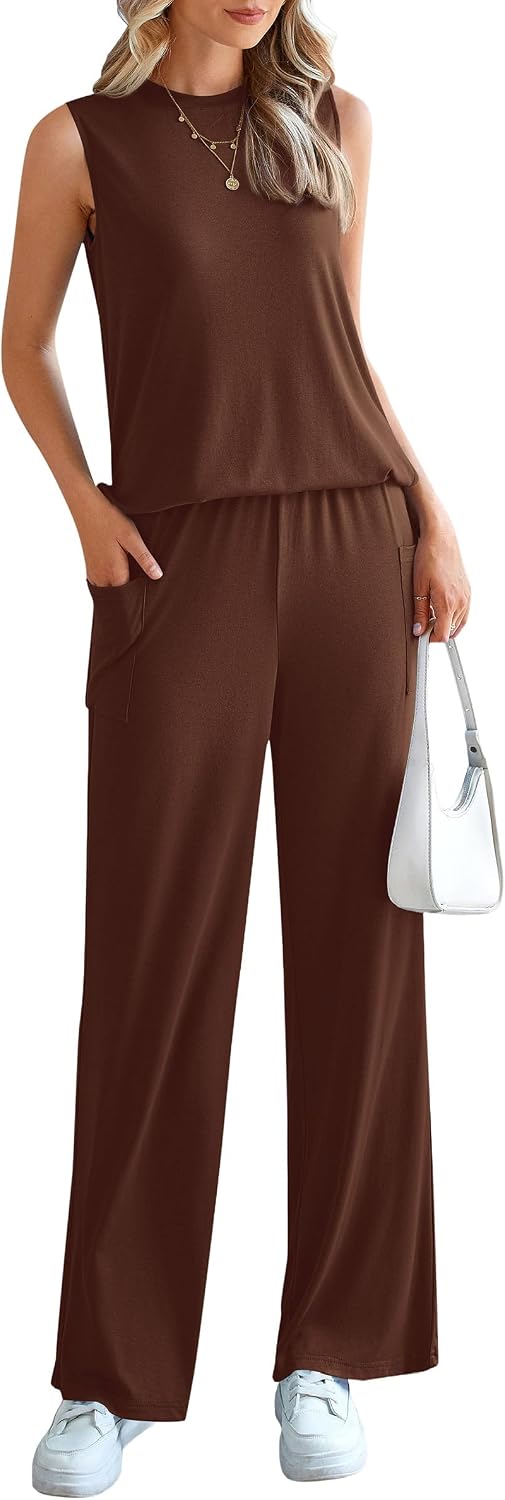 Detalle de PRETTYGARDEN 2-Piece Lounge Set Casual Tank & Pants