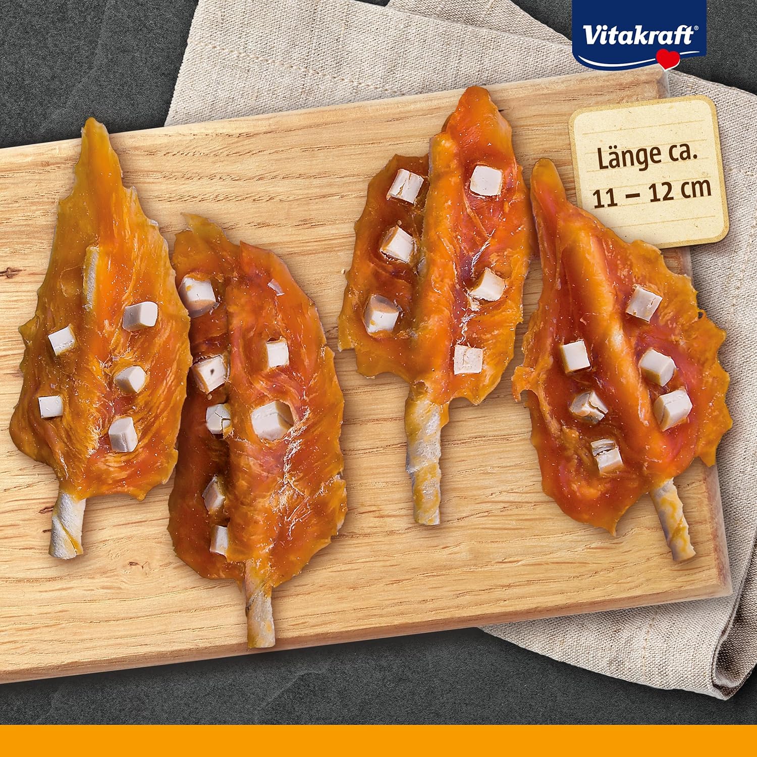 Detalle de Vitakraft Pure Chicken Bonas: snack da masticare al pollo e formaggio per addestramento cane (7x80g)