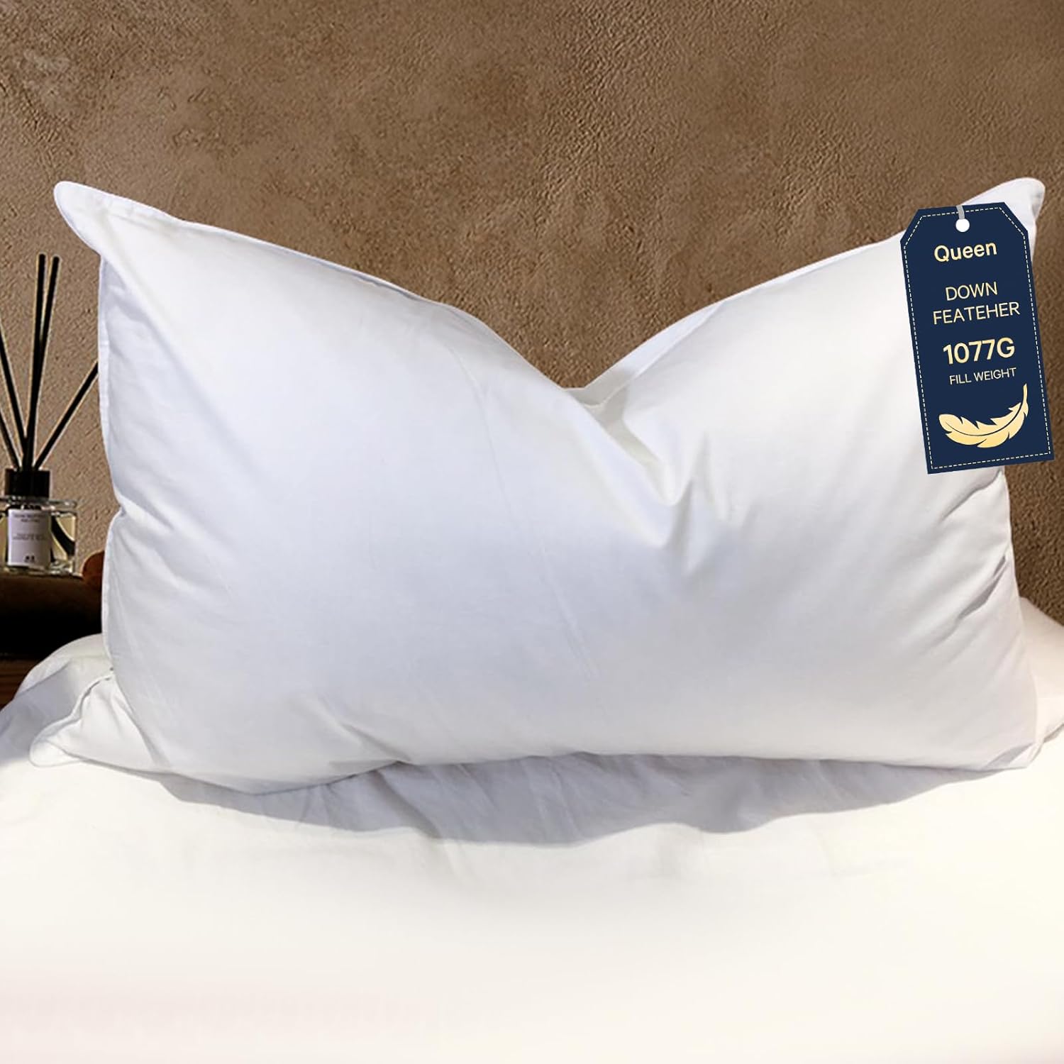 Detalle de BHZ Goose Down Feather Pillow Queen Size