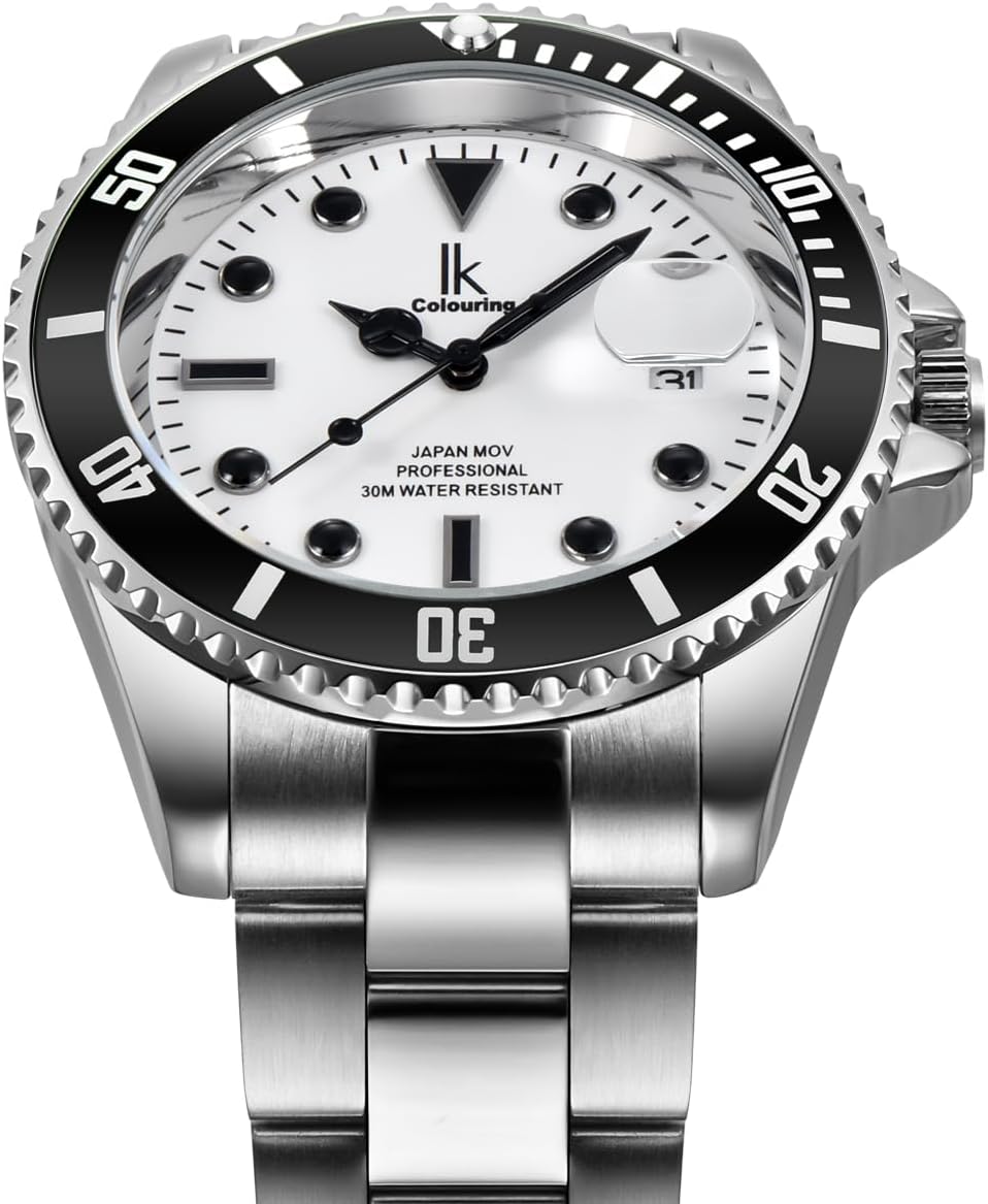 Thumbnail 1 de Alienwork IK Orologio Uomo Donna Calendario, Cinturino in Metallo