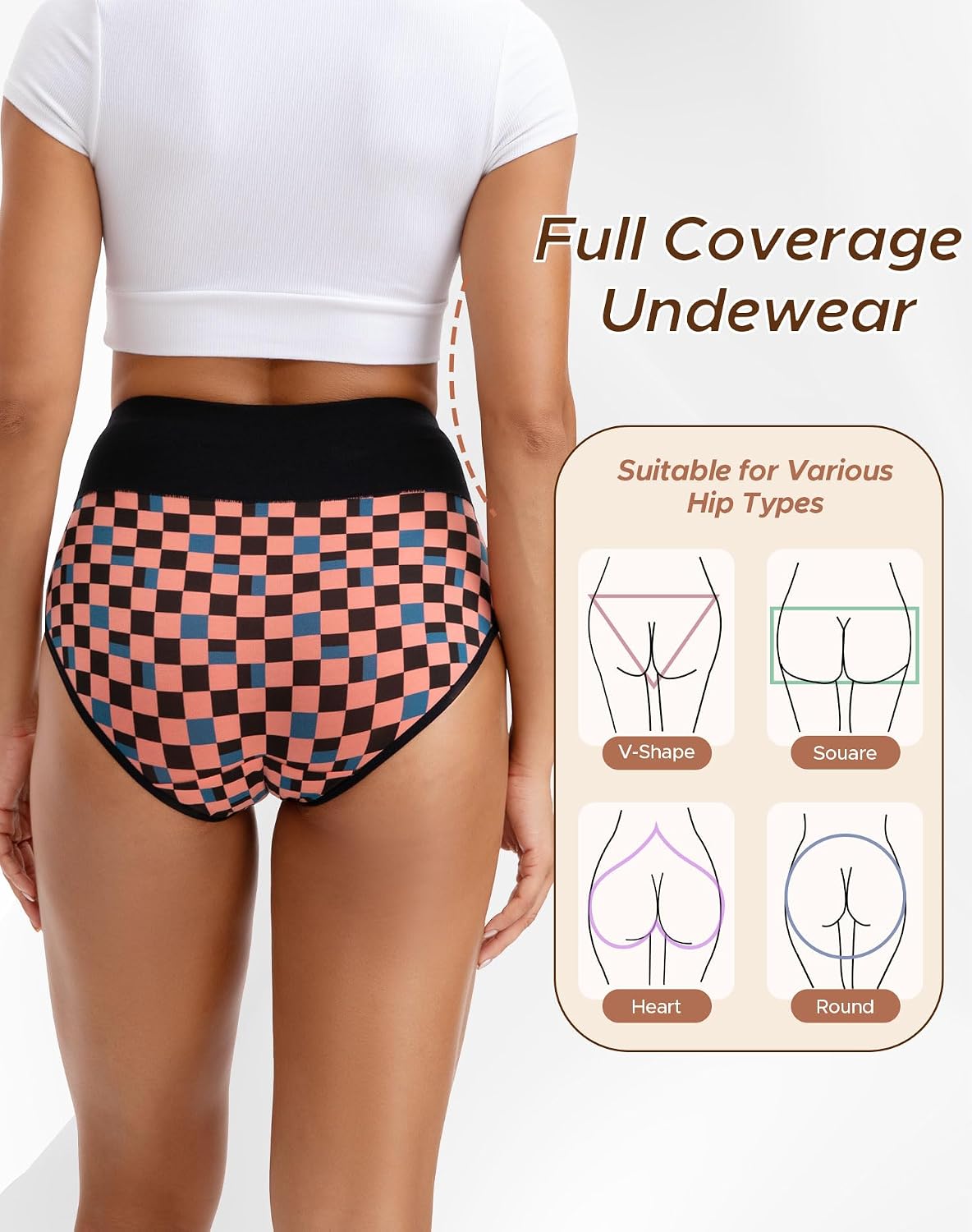 Thumbnail 5 de INNERSY Women's High Waisted Cotton Underwear 5-pack 🩲