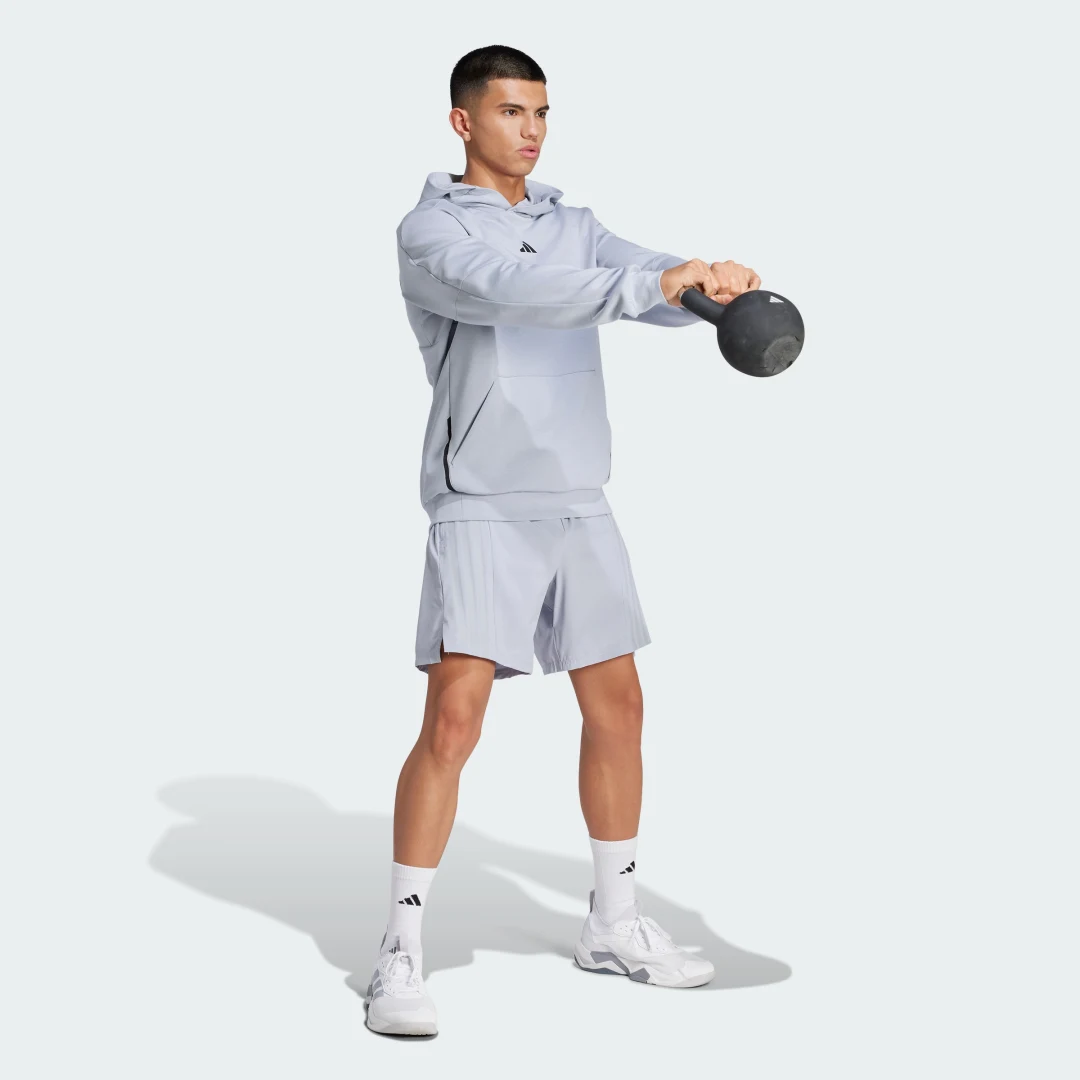 Thumbnail 2 de Sudadera con capucha de training Adidas gris