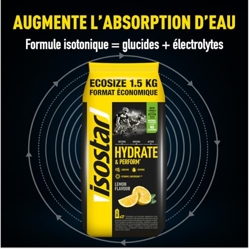 Thumbnail 1 de ISOSTAR Hydrate & Perform Citron – Poudre Boisson Isotonique Sport (1,5 kg)