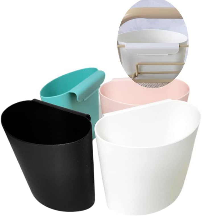 Detalle de 4Pcs Hanging Cup Holder: Space-Saving Wall Organisers for Kitchen, Office and Garden (White)