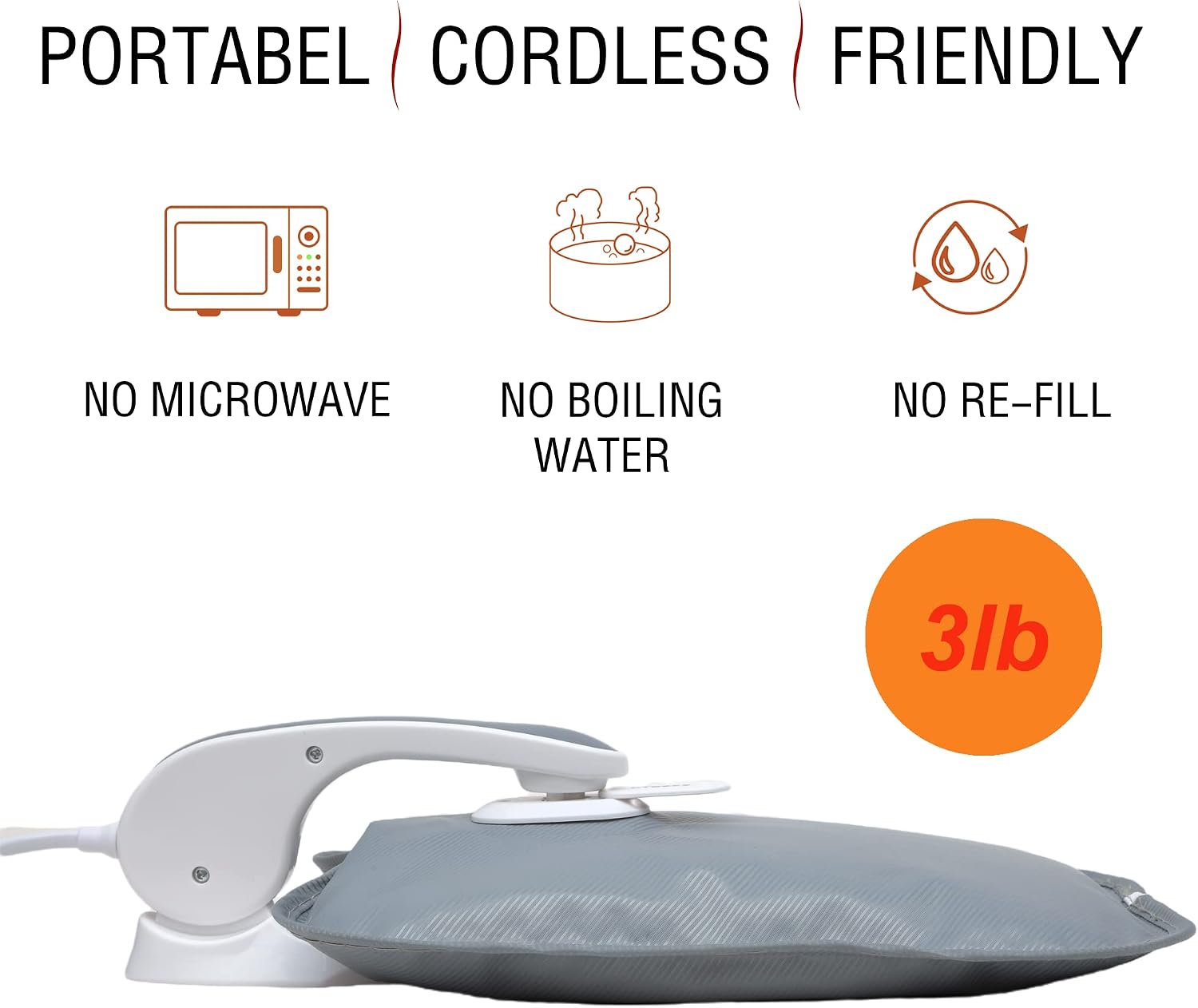 Detalle 2 de hYwecy Rechargeable Electric Hot Water Bottle 70–75℃