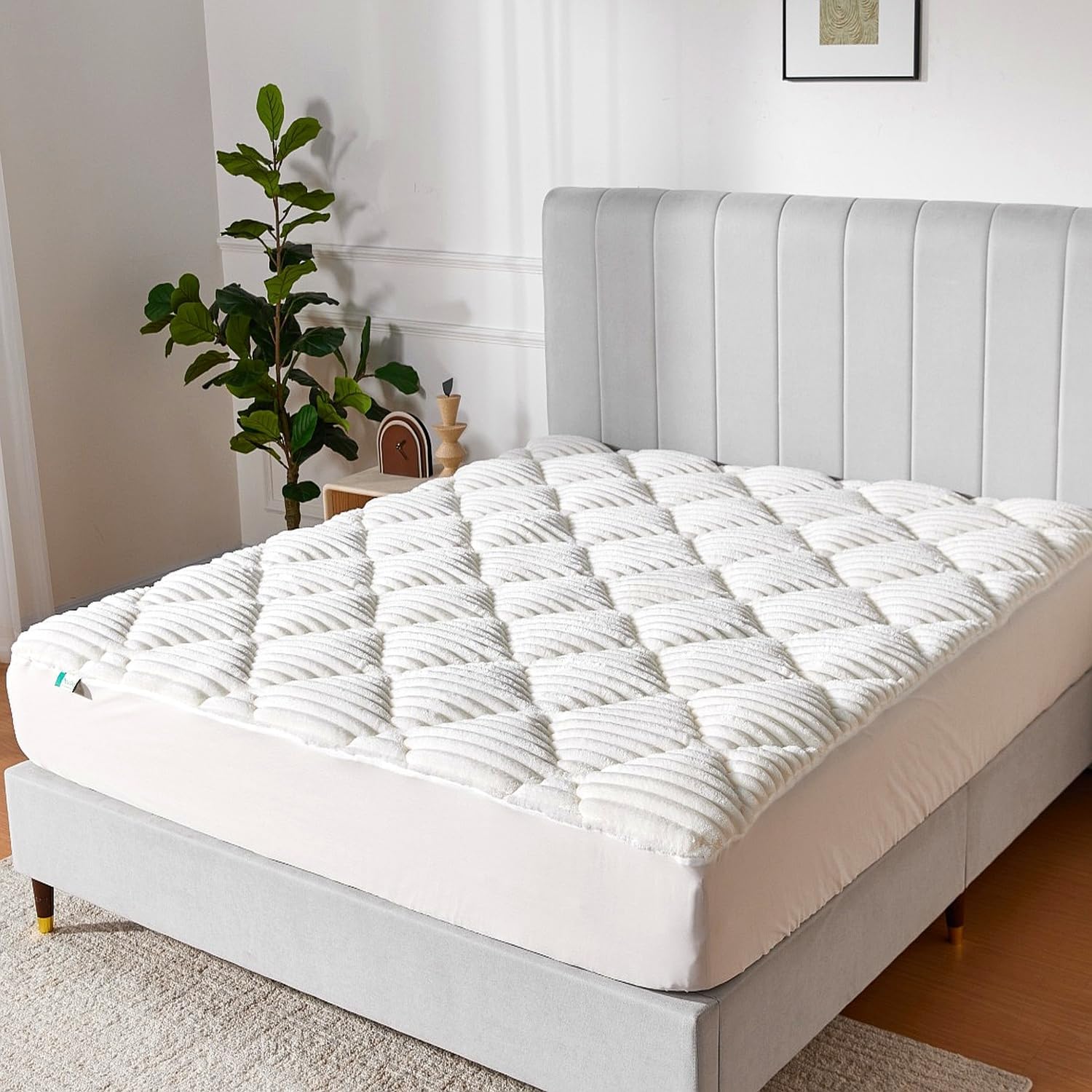Detalle de Novilla Coprimaterasso Peluche 160x200 cm – Morbido, caldo eFacile da Lavare