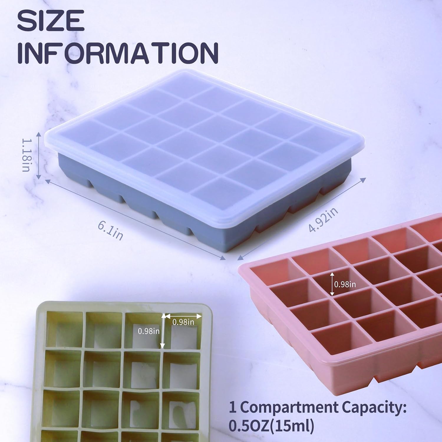 Thumbnail 2 de Silicone Freezer Molds, 1 Tbsp