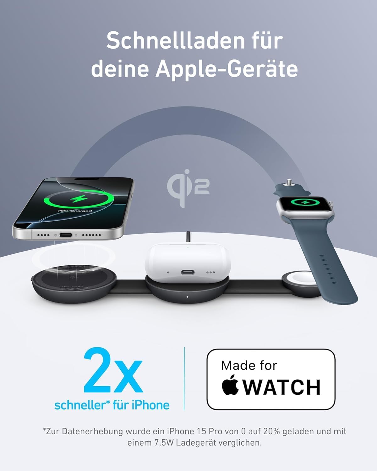 Detalle de Anker MagGo kabellose Ladestation 15W