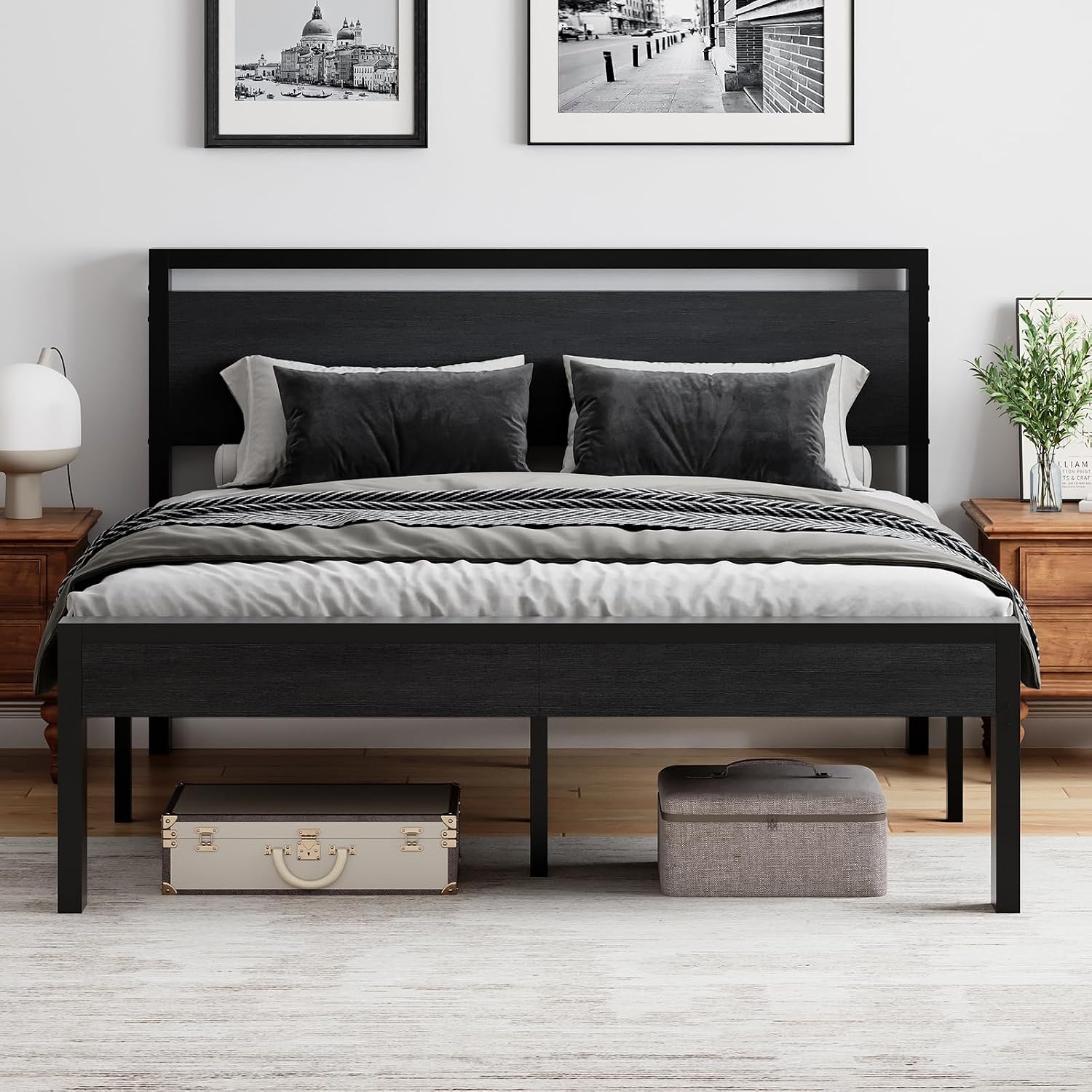 Thumbnail 6 de Sweetcrispy Queen Bed Frame, 14-Inch Clearance