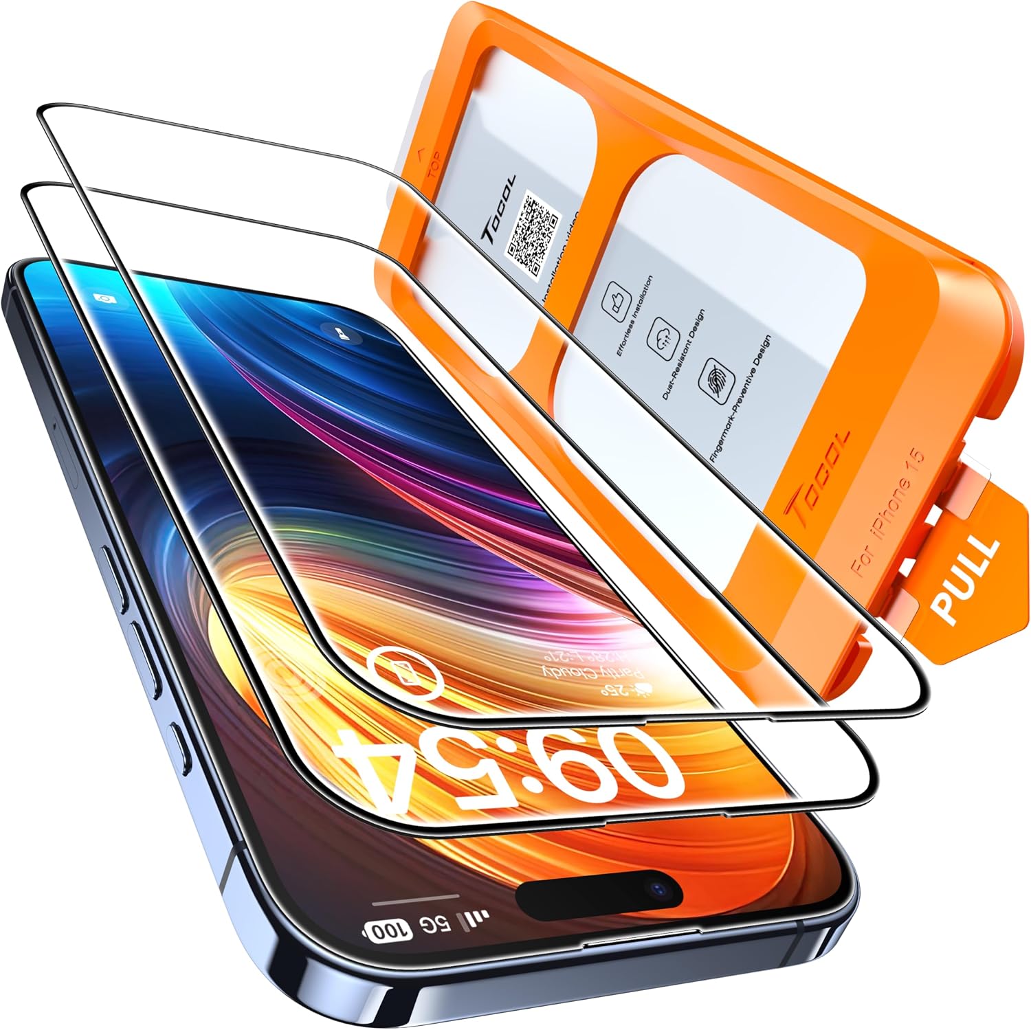 Detalle de TOCOL for iPhone 15 6.1 inch screen protector
