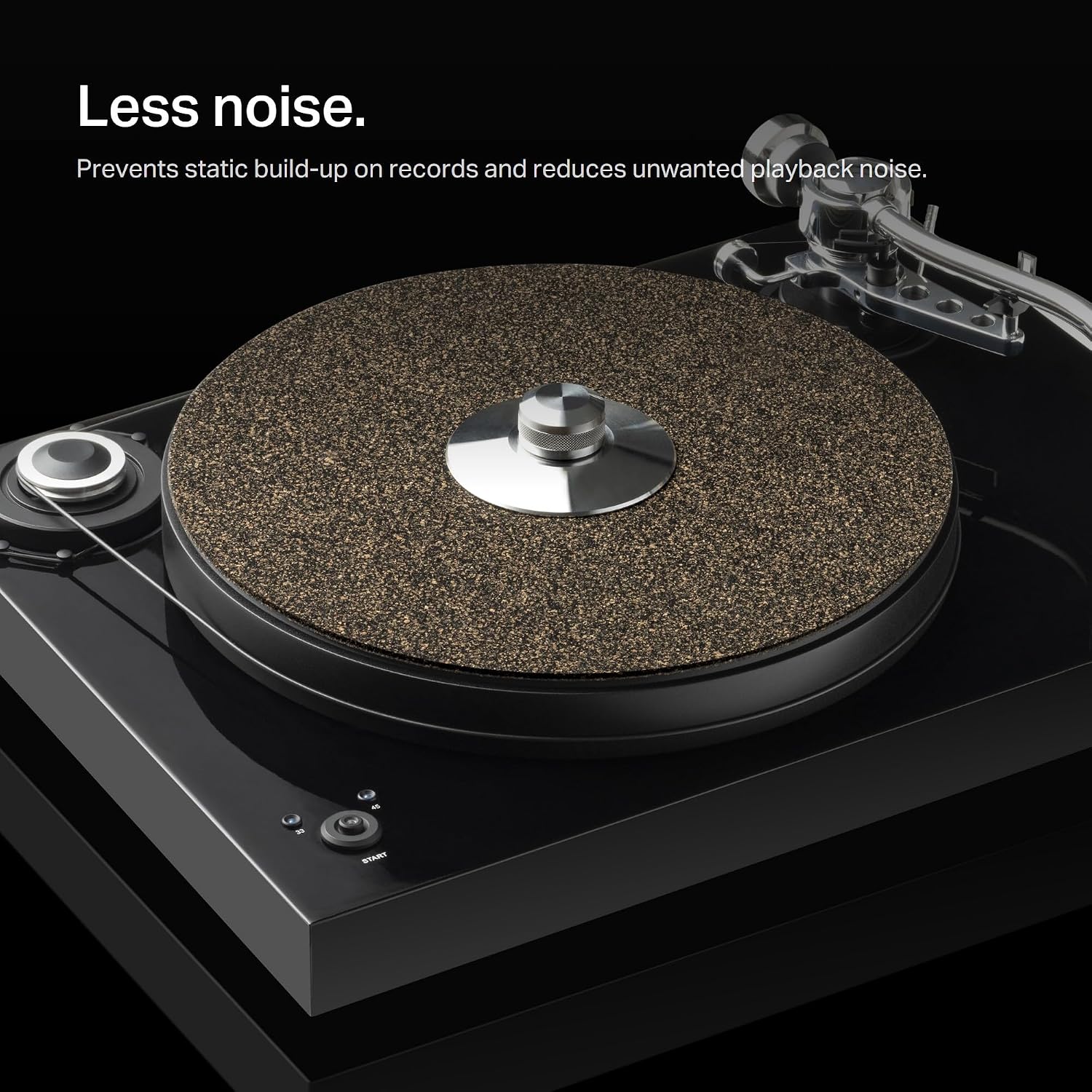 Detalle de Pro-Ject Cork & Rubber it 3mm – mata gramofonowa z korka i gumy