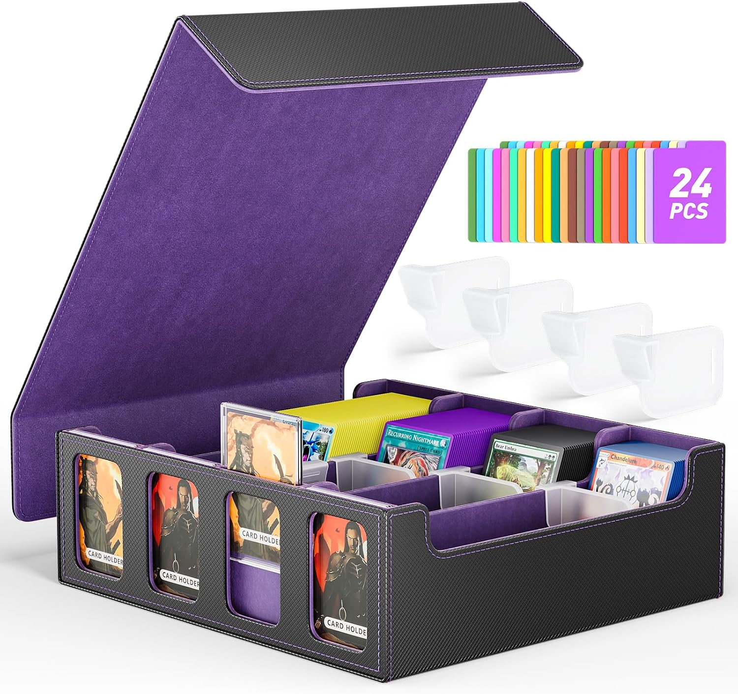 Detalle de Hot Bee Yugioh Deck Box: Quadruple Card Storage for 2400+ Cards