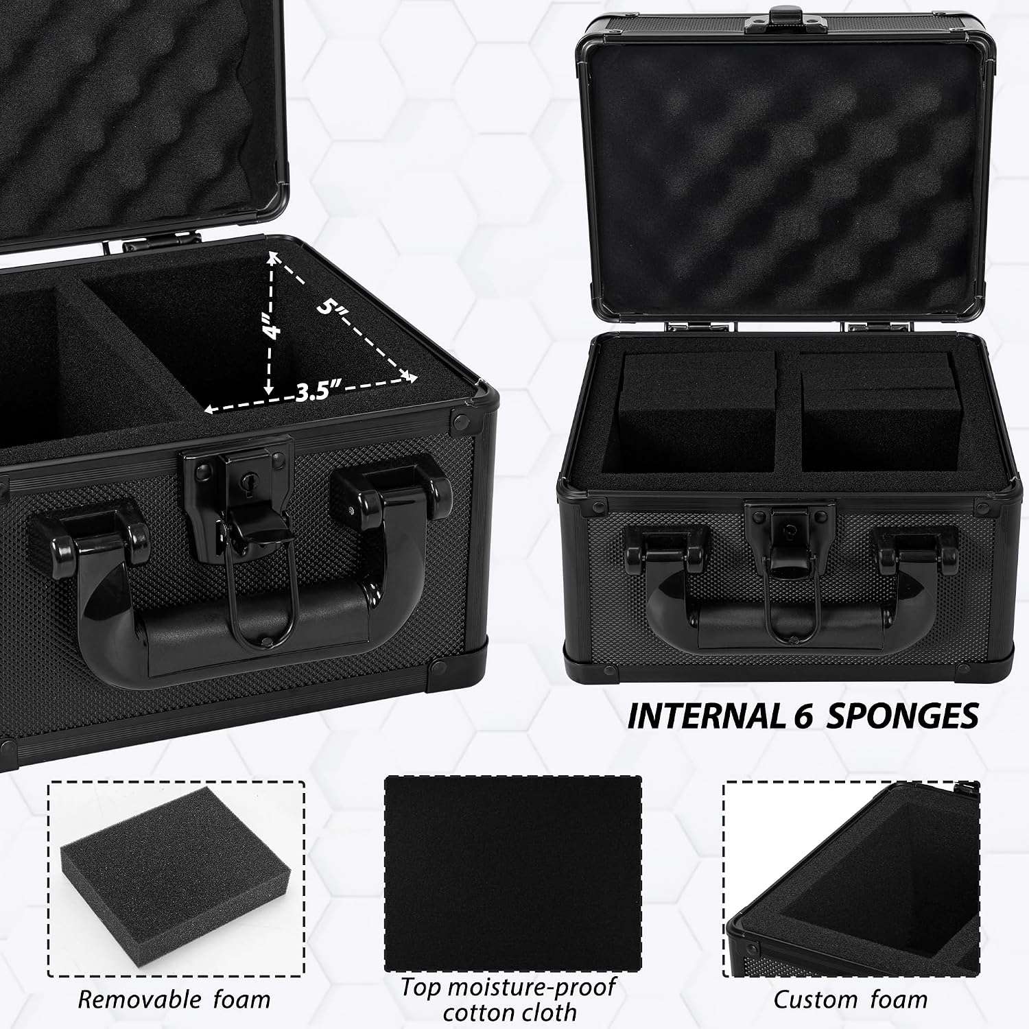 Thumbnail 4 de OUUTMEE Graded Card Case - Aluminum Alloy Storage Box for 40 Card Slabs