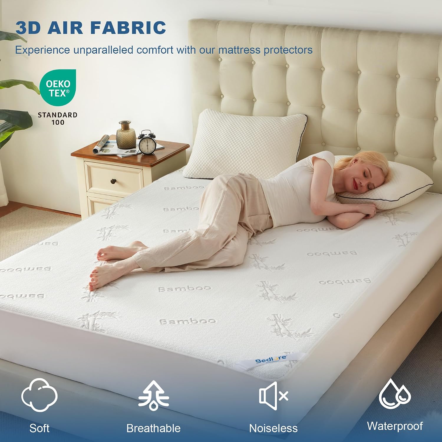 Detalle de BEDLORE Mattress Protector, King Size