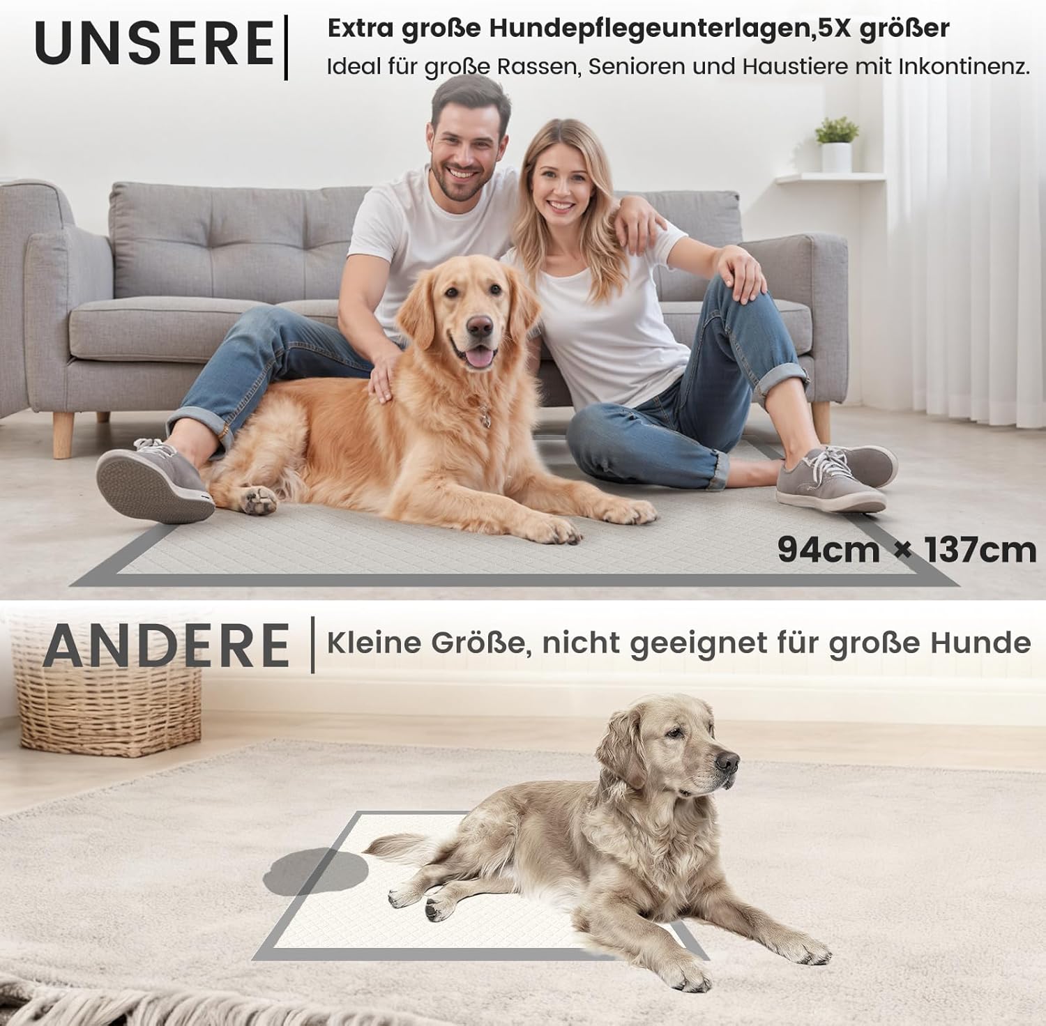 Detalle de Gardner Pet Welpenunterlagen 94 x 137 cm