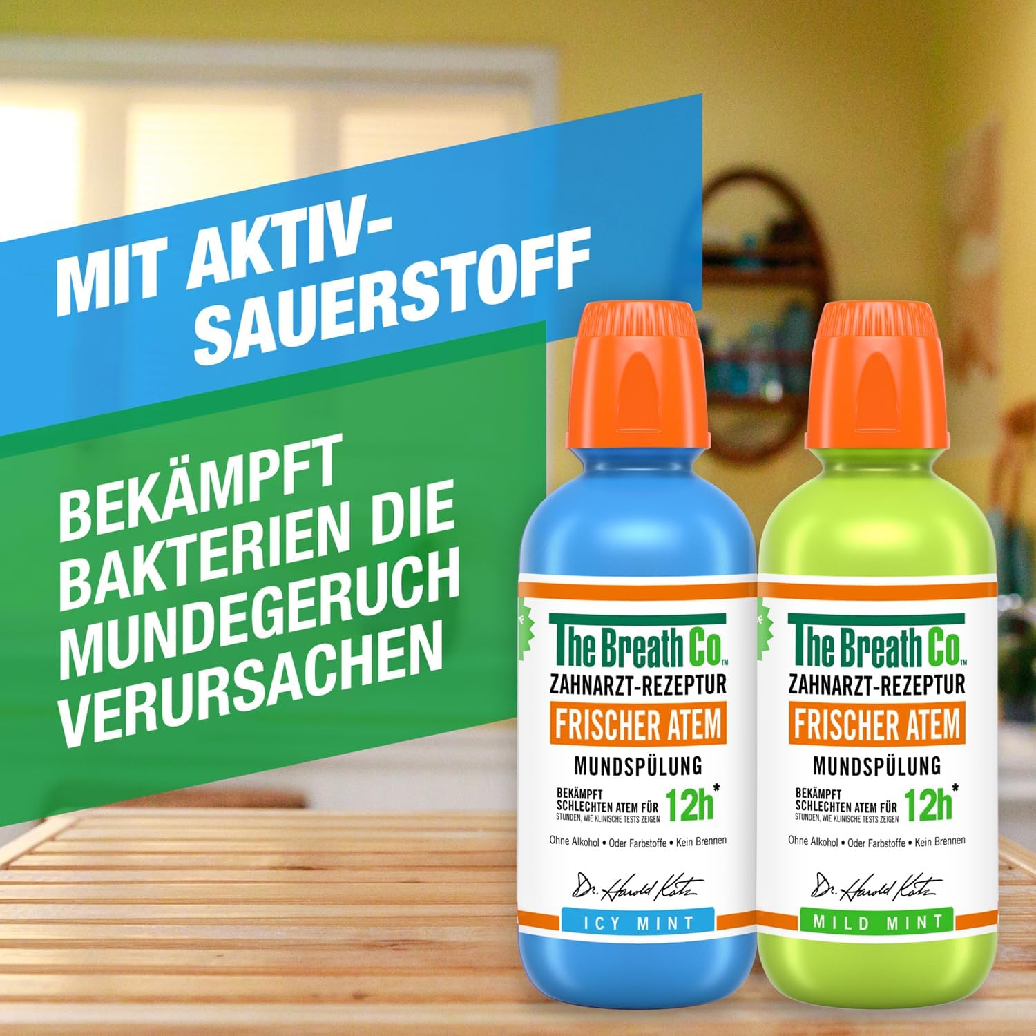Thumbnail 6 de THEBREATHCO The Breath Co. Mundspülung 500 ml – alkoholfrei, antibakteriell & frischer Atem bis zu 12 Stunden