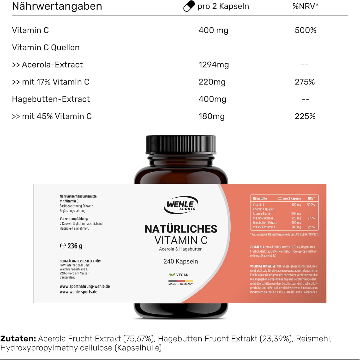 Thumbnail 3 de Wehle Sports Vitamin C 400 mg 💊