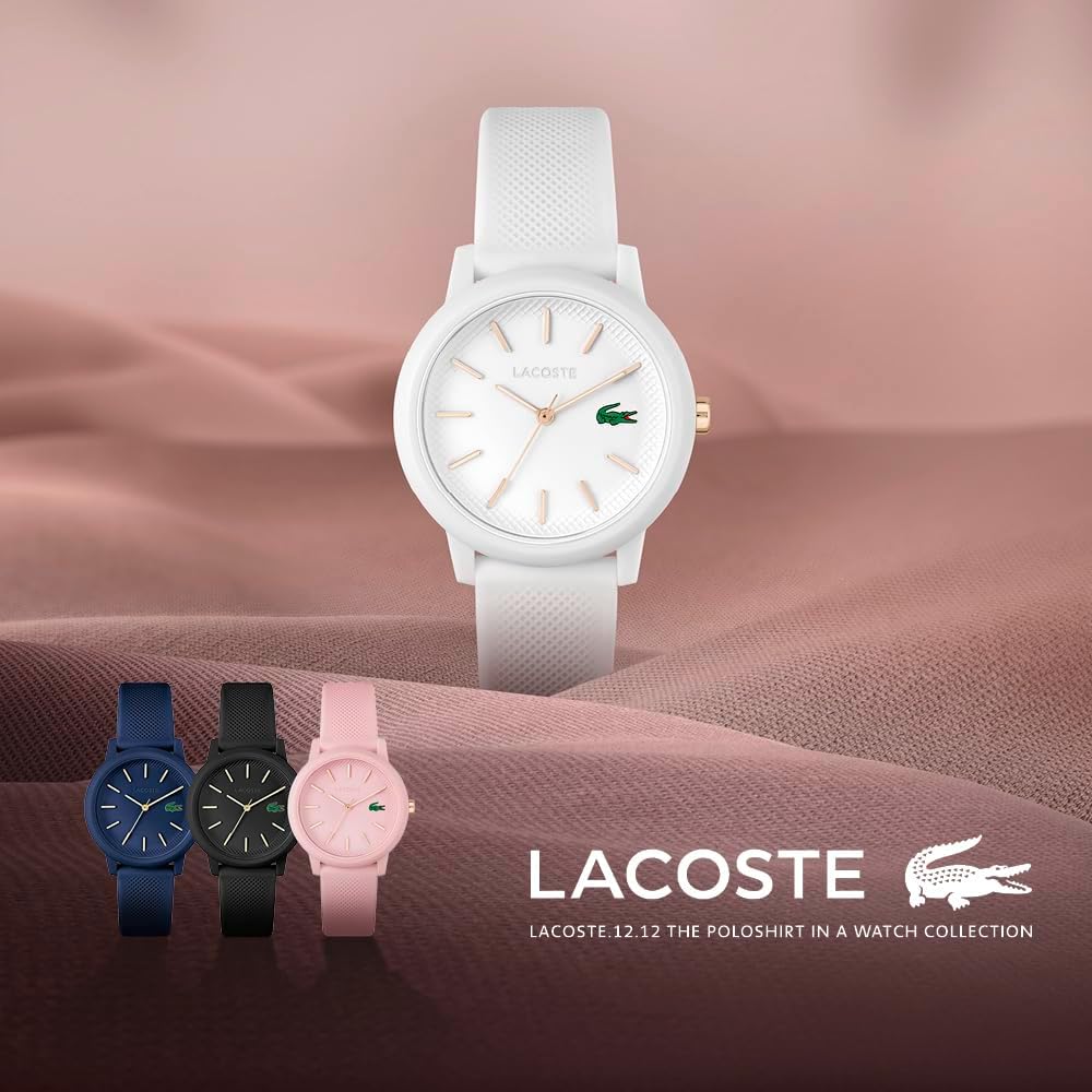 Thumbnail 5 de Lacoste Analog-Quarzuhr (Petit Piqué) mit Silikonarmband – Unisex Lacoste.12.12