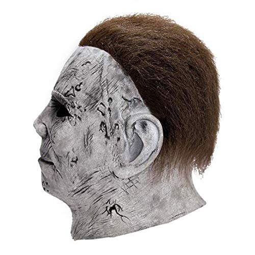 Thumbnail 2 de keland Máscara de Michael Myers para Halloween, látex natural, gris
