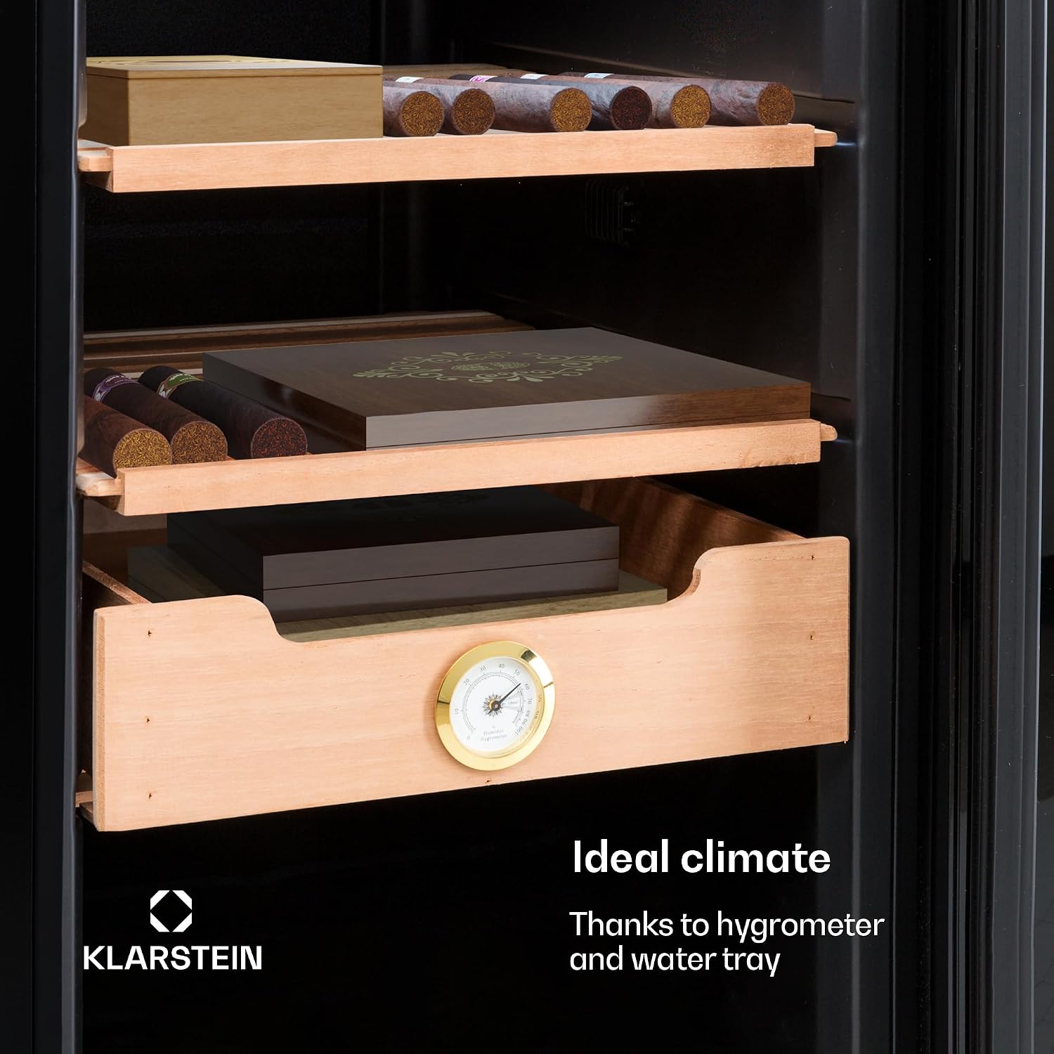 Detalle 2 de Klarstein El Presidente HEA6-ElPresidente48G Cigar Humidor, 23 L