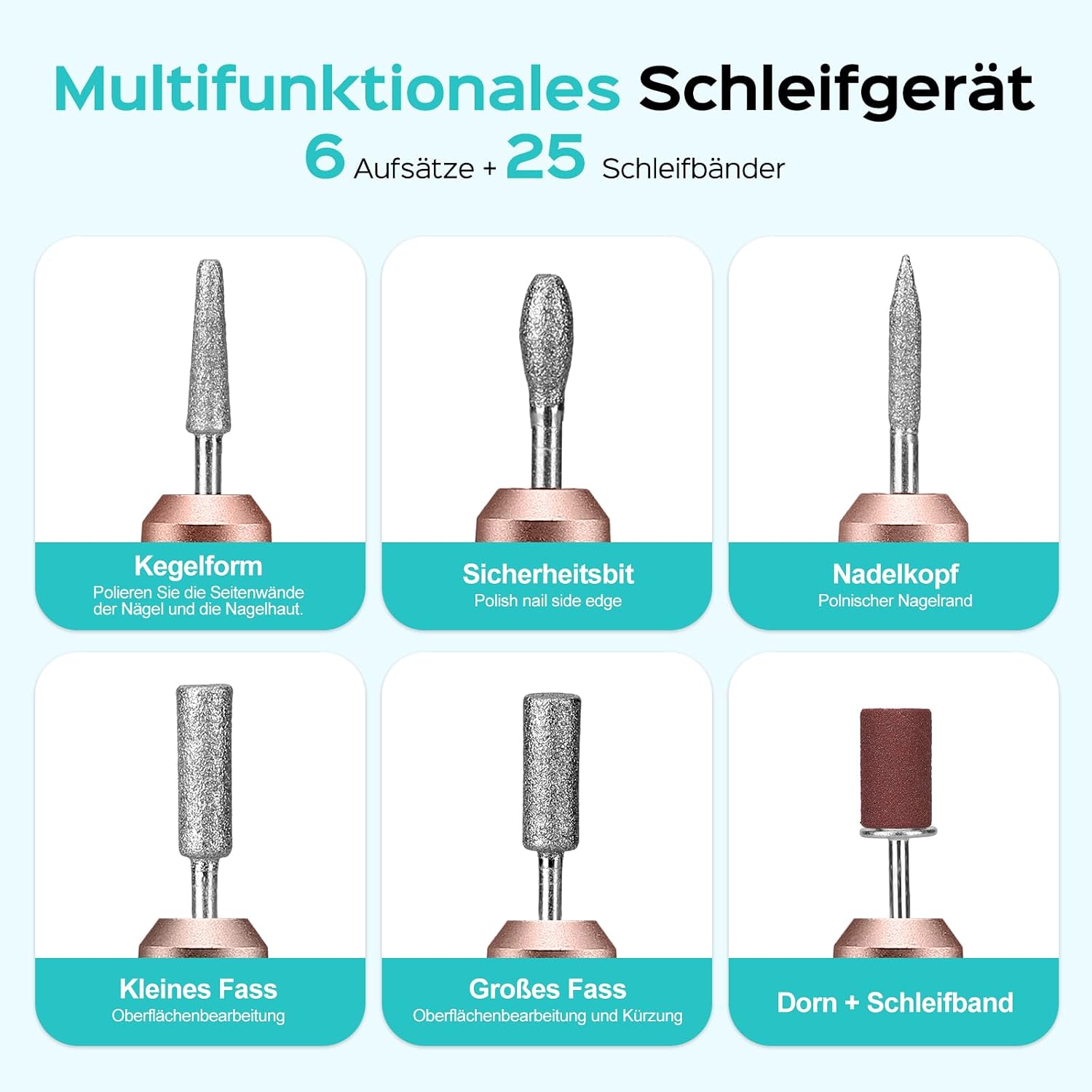 Thumbnail 6 de COSLUS Elektrische Nagelfräser 20000 u/min