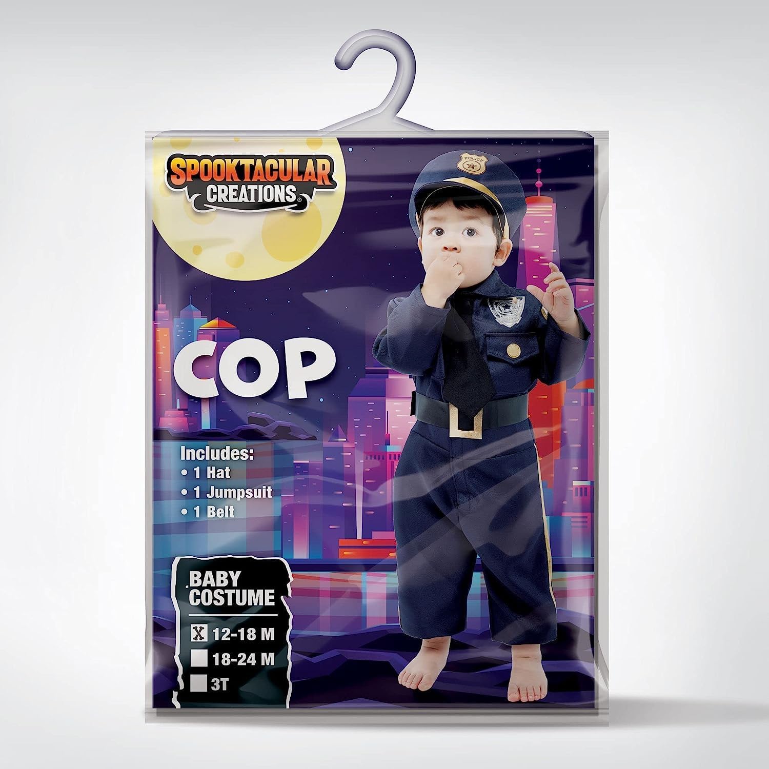 Thumbnail 6 de Spooktacular Creations Toddler Police Costume with Hat, Jumpsuit & Belt