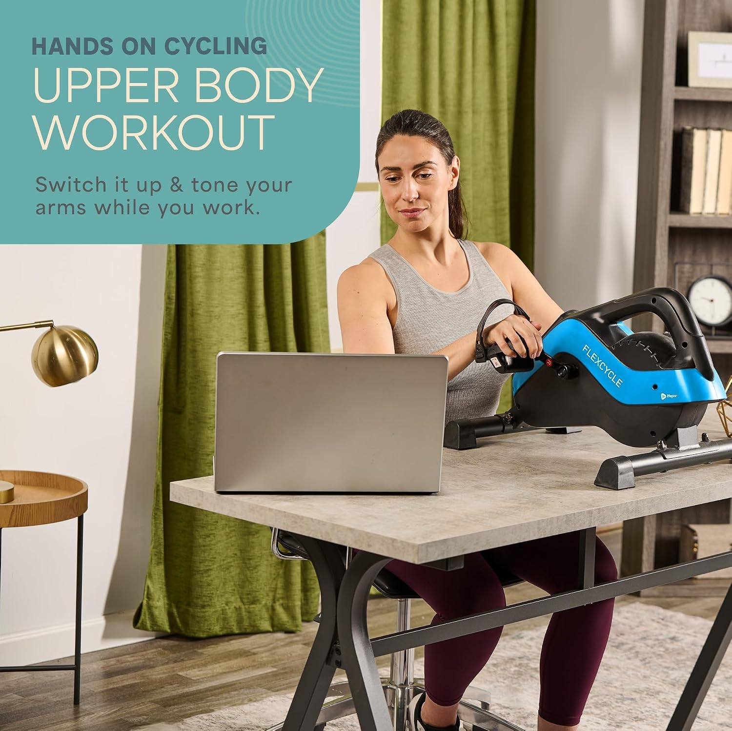 Detalle 1 de LifePro under-desk pedal exerciser with LCD monitor
