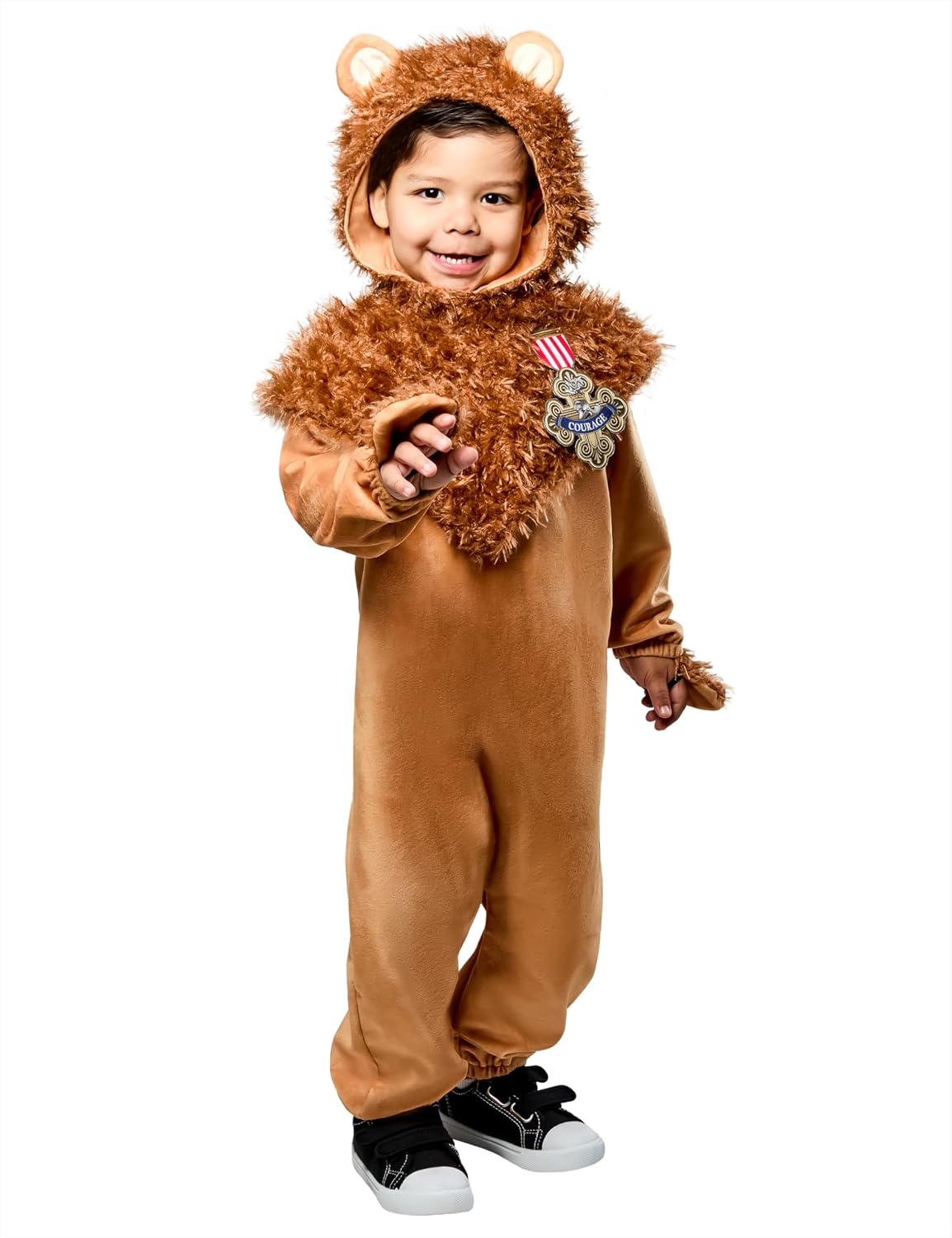 Detalle de Rubies Wizard of Oz Cowardly Lion Toddler Costume with Plush Jumpsuit