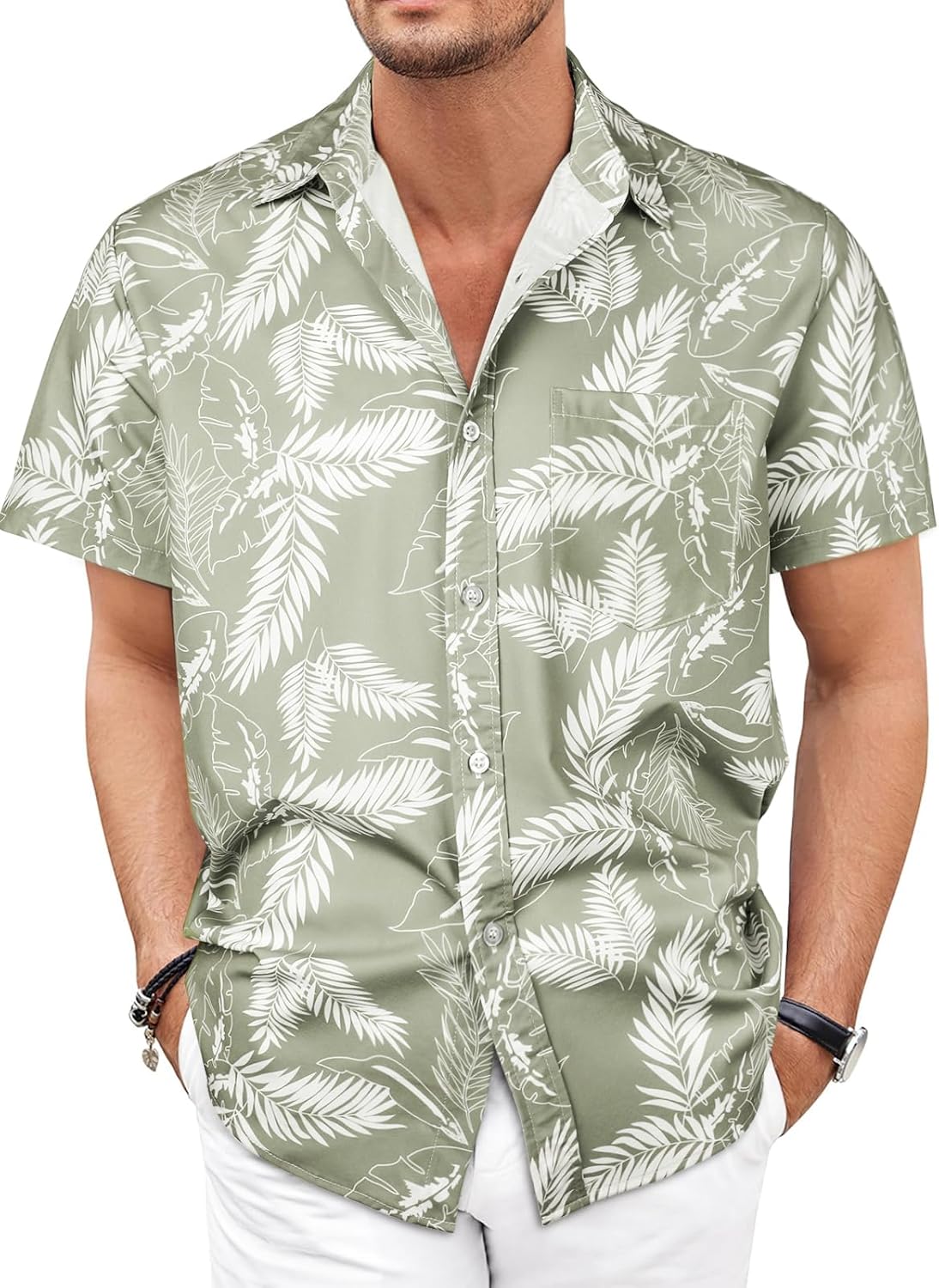 Thumbnail 6 de Danfiki Camisa Hawaiana Herren – Leichte Freizeithemden mit Kuba-Kragen
