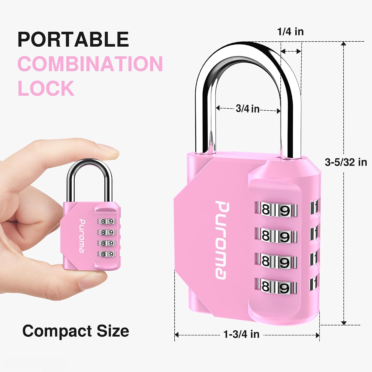 Thumbnail 4 de Puroma Combination Padlock, 4-Digit