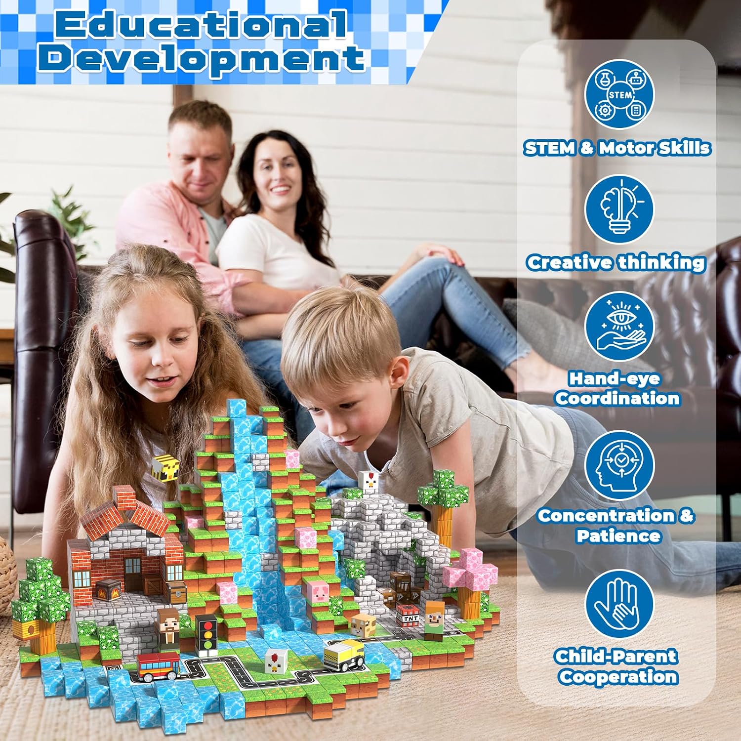 Thumbnail 6 de Magneverse 200Pcs Magnetic Blocks — Magnetic Building Cubes for Kids (Ages 3+), 200-Piece Set with Storybook