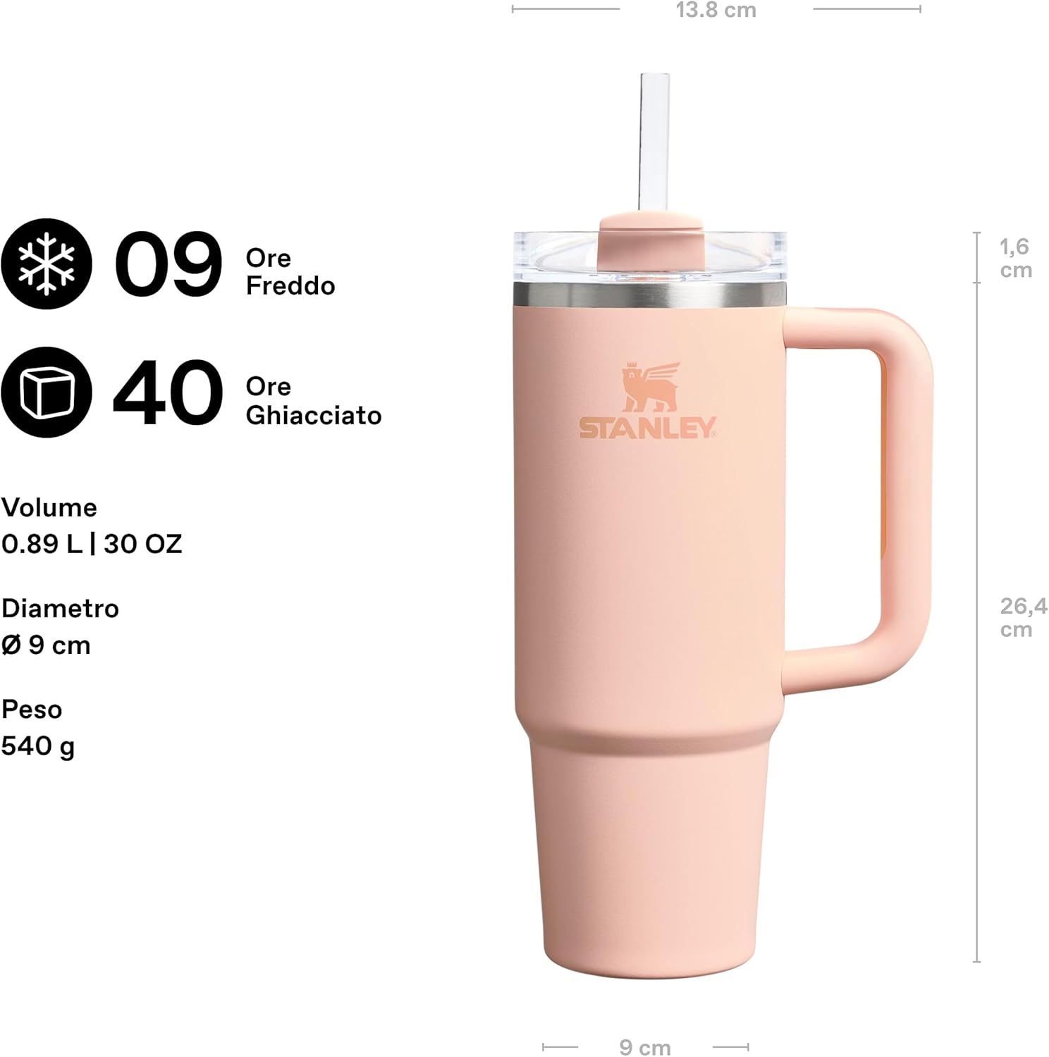 Thumbnail 1 de STANLEY 1913 Quencher H2.0 FlowState con cannuccia 0,89 L – Orange Cream