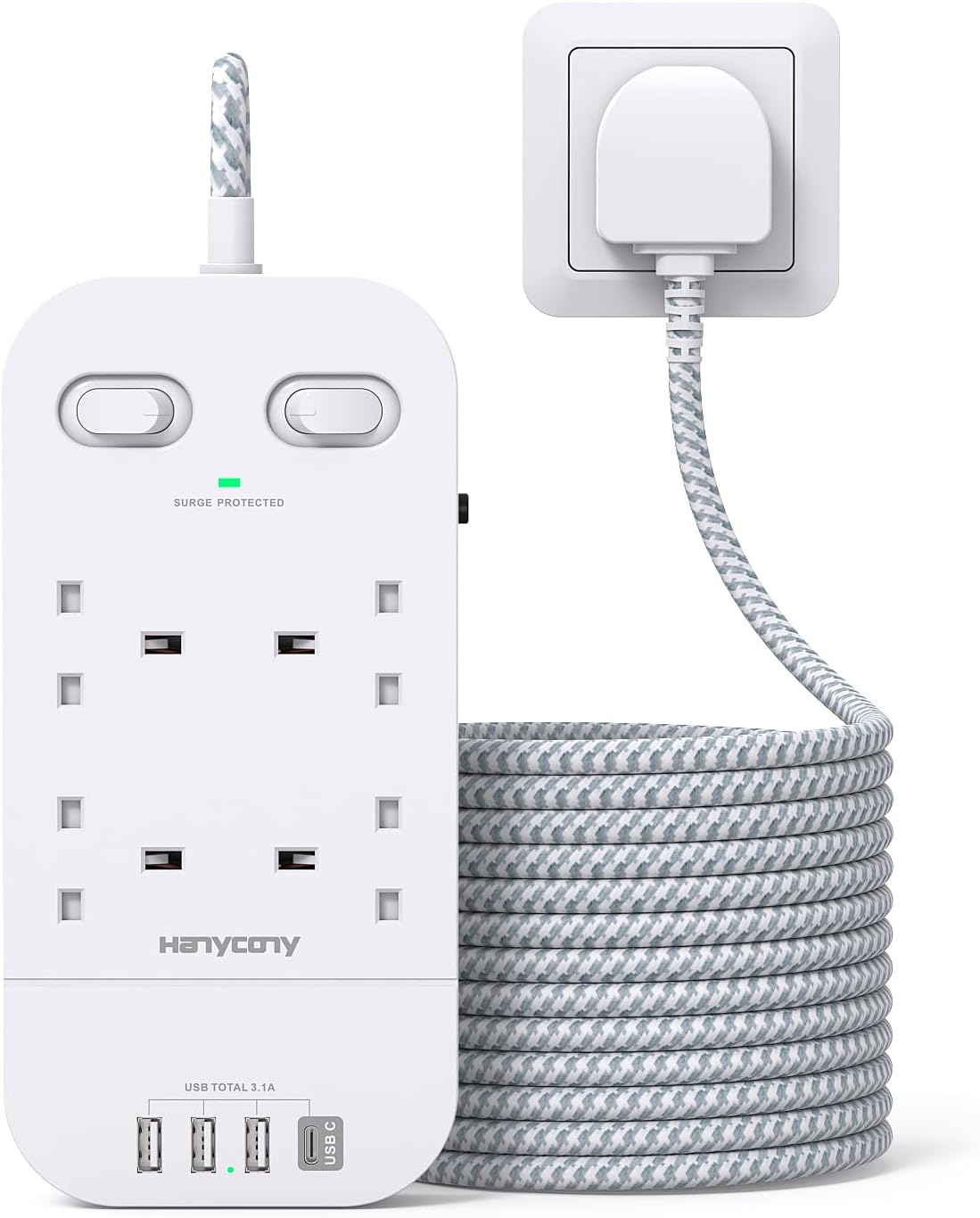 Detalle de Extension Lead with 4 USB Slots