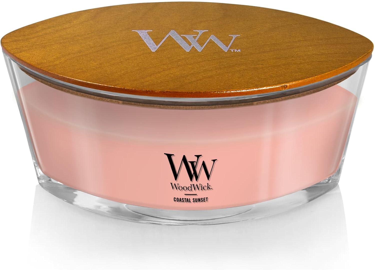 Detalle de WoodWick Ellipse bougie parfumée Hearthwick – Coucher de soleil