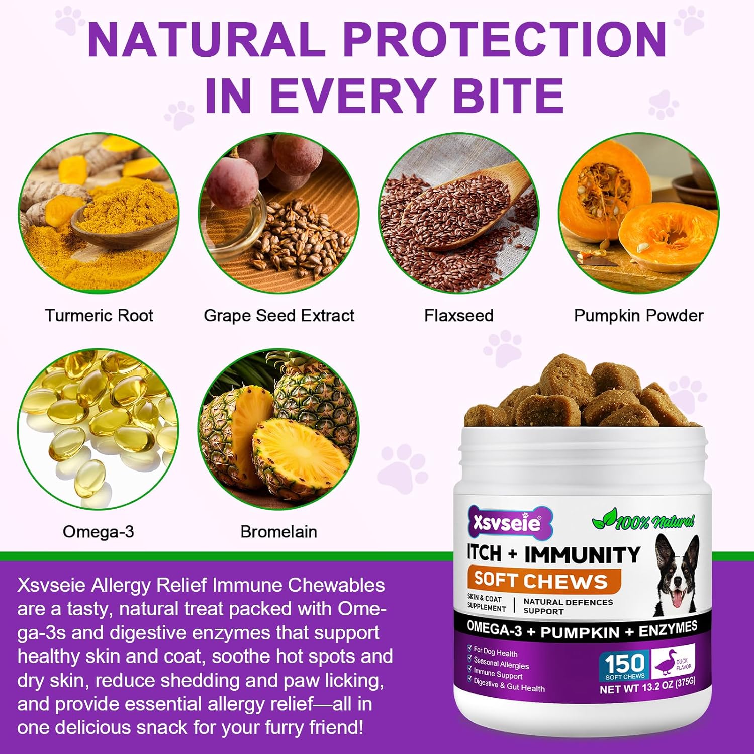 Thumbnail 6 de Dog Allergy Relief Treats 150 unidades