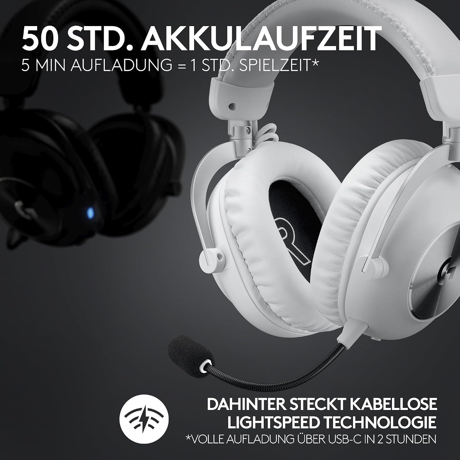Detalle de Logitech G PRO X 2 LIGHTSPEED Wireless Gaming Headset – kabellos mit 50-Stunden-Akkulaufzeit
